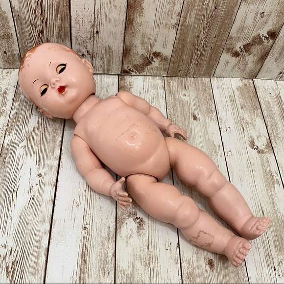 Vintage Hard Plastic Twist Legs Turn Head Doll - Picture 13 of 15